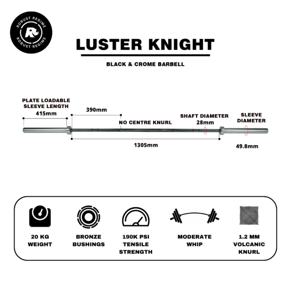 LUSTER KNIGHT 1.2 Barbell - Image 2