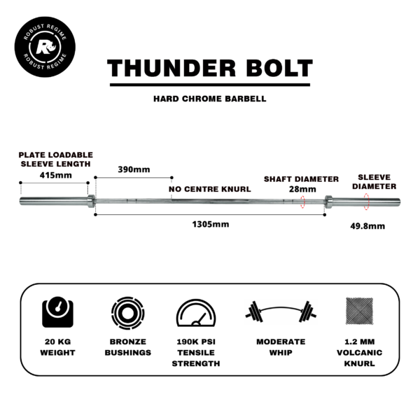 THUNDER BOLT 1.2 Barbell - Image 2