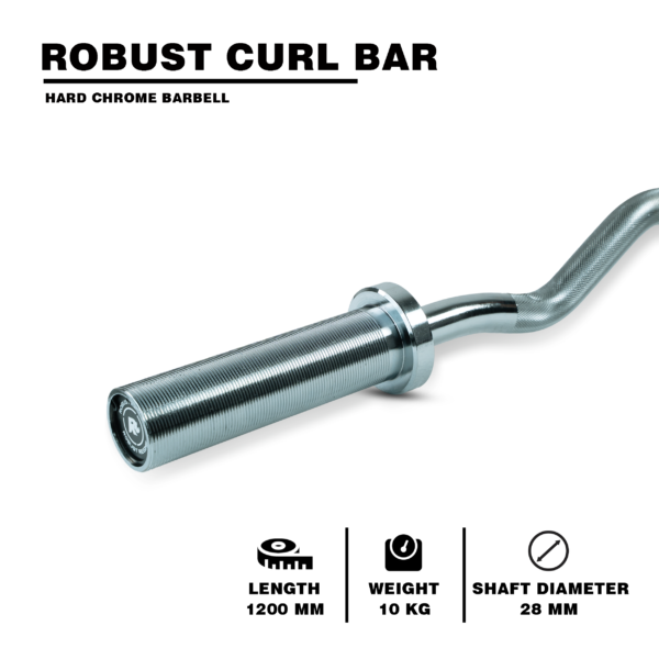 Robust Curl Barbell Hard Chrome