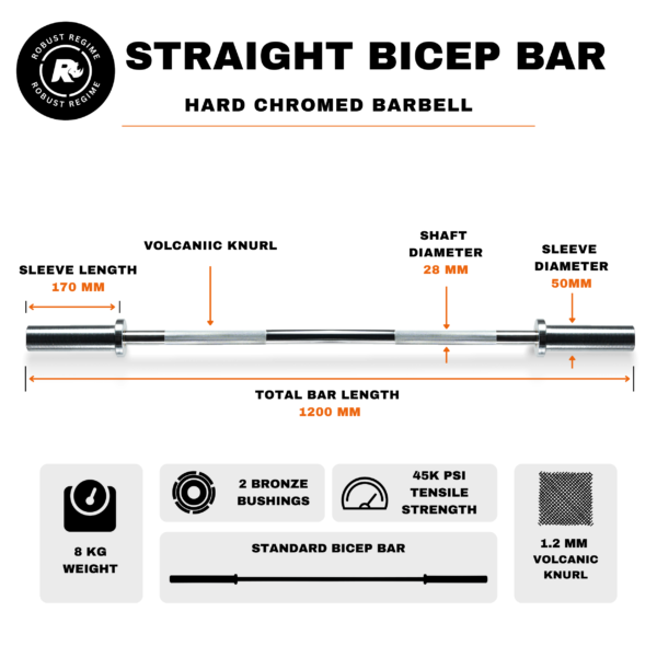 Robust Bicep Straight Bar - Image 2
