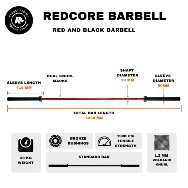 Robust RedCore Barbell - Image 3